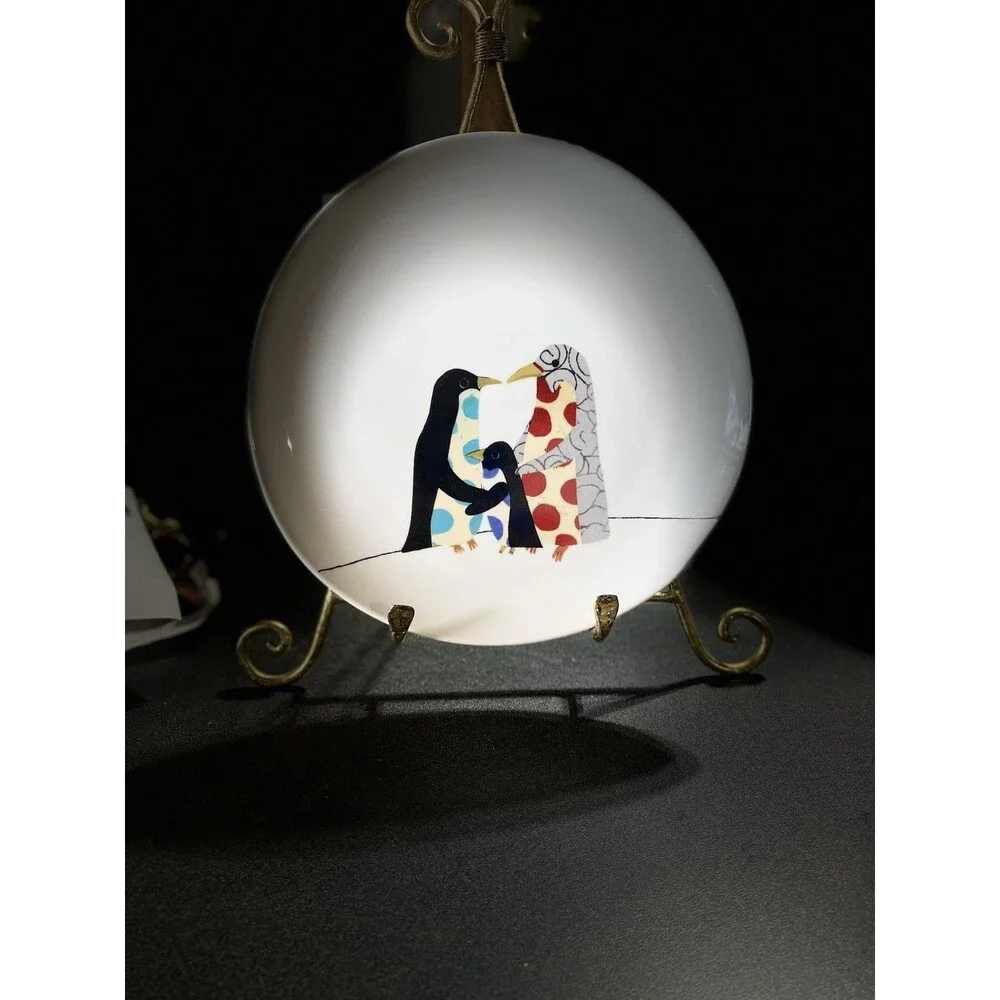 West Elm Penguin Dessert Plates Set of 4, 8.5